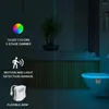 Lâmpada de parede 2pcs Bonet Night Light Multicolor Motion Sensor para banheiro banheiro assento de banheiro Acessório Nachtlicht portátil Nachtlicht