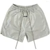 Herren -Shorts Sommer gewebt High Street Casual Lose Solid Color 5/4 Sporthosen für Männer