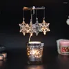 Titulares de vela N7md Rotário Solter giratório Candelas Metal Tea Light Stand para a mesa de casamento romântica Decoração de férias Favor