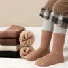 5 Pairs/Lot Children Winter Socks Cotton Thick Keep Warm Terry-loop Hosiery for 1-12 Years Baby Boys and Girls Kids Towel Socks 240407