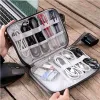 Väskor Digital Storage Bag USB Datakabel Organiserare bärbar vattentät för elektroniska enheter Earphone Line Charger Plug Travel