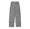 Women's Pants Striped For Women High Waist Baggy Woman Drawstring Casual Wide Leg Streetwear Summer Fluid Trousers