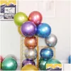 Parti Dekorasyonu 50 PCS 10inch Parlak Metal İnci Lateks Balonlar Kalın Krom Metalik Metalik Renkler Helyum Hava Topları Doğum Günü Dekor Deliği De DHGVW