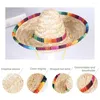 Dog Apparel 5Pcs Mexican Straw Hats Wear-resistant Sun Hat Lightweight Pet Caps