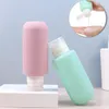 Storage Bottles 200ml Silicone Bottle Refillable Lotion Shower Gel Shampoo Container Liquid Empty Portable Travel Accessories