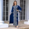 Ethnic Clothing cekin haftowe abayas dla kobiet swobodne haftowane eleganckie długie sukienki impreza sukienka wieczorowa szata kaftan vestidos