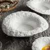 Schalen Imitation Getreide Keramik Strohhut Schüssel Nudelplatte Weißer Salat Home Tief Suppe Hochwertiges Abendessen