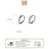 TrustDavis Real 925 Sterling Silver Fashion Knot Orecchini a cerchio CZ per donne Bridal Wedding Fine Jewelry 240408