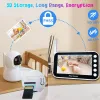 Monitorer 4,3 tums Video Baby Monitor med Camera Pantiltzoom HD Babyphone 2000mah Battery Baby Camera 2way Talk Night Vision Babyphone