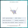 Necklaces Bamoer Genuine 925 Sterling Silver Cupid Arrow Pendant Necklace for Women Fine Jewelry Adjustable Bling Heart Link Chain BSN255