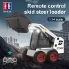 Car RC Excavator Double E E594 1:14 2.4G Remote control Truck Slip Loader Digging Bucket 360 Rotation High Low Speed Engineer Toy