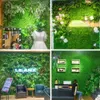 Artificial Plant Greenery Faux Grass Lawn Panels Wall Fence Home Garden Backdrop Decor Turf for Dog Pet Area Indoor 40x60cm