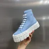 Designer schoenen dubbele wiel sneakers nylon gabardine wit zwart feest chunky lichtgewicht dames wit blauw woestijn beige platform casual schoenen