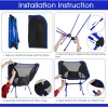 Accessories Folding Chair Ultralight Detachable Portable Lightweight Chair Folding Extended Seat Fishing Camping Home Bbq Garden Hiking