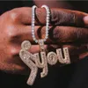 Подвеска для клиента Big Hip Hop Style 925 Серебряное высококачественное хип -хоп название подвесное ожерелье Ice Out VVS Hip Hop Pendent
