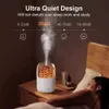Humidifiers Air humidifier household silent aroma diffuser mini colored ambient light oil diffuser car purifier USB volcano humidifier Y240422