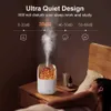 Umidificadores umidificador de ar residencial aroma silencioso difusor Mini colorido Ambient Light Oil Diffusor Car Purificador USB umidificador de vulcão USB Y240422