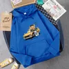 Taksi Sürücüsü Oyuncak Ayı Güneş Gözlüğü Giyen Hoodie Kadınlar Harajuku Fashiontop Spor Sokak Sokak Gözlükleri Yumuşak Hoodies Erkek Asya Boyut