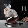 Tumbler a decanter del vino rotante a rotazione da 1500 ml Dispermetrice in vetro in vetro in vetro a aeratore a aeratore decorazione di bar regamani 240417