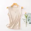 Camisoles Tanks Natural Mulberry Silk Strap Top Women High Quality Solid V-Neck Vest Sleeveless Tank Tops Lady Camisole Sleepwear