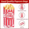 Enveloppe cadeau 100pcs Papin Popcorn Sacs Small Vintage Individues Perming Container Corn Bulk for Movie Nights Party Supplies