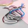 Bangle Stainless Steel Bracelet Blank For Engrave Metal ID Plate Bracelets Adjustable Rope Chain Braid Bracelets Wholesale 5pcs