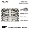 Akcesoria Agape DIY Sfishing Snapper Forma ADSNSM/Small Combo Snapper Forms do wędkarstwa 28G 56G 84G 5 Wnęki