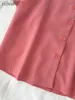 Camisas masculinas yszwdblx de manga curta Camisa de camisa sólida Camisa de chiffon camisa branca rosa top yq240422