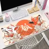 Pads Pink Fox Desk Mat Gamer Mousepads Kawaa Mouse Pad XXL Large Office Desk Pads 900x400 Large Mousepad Home Mouse Mats For Computer