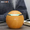 Humidifiers 130ML Air Humidifier Ultrasonic USB Aromatic Diffuser Wood grain LED Night Light Electric Essential Oil Diffuser Aromatic Therapy Home Use Y240422