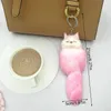 Keychains Pendants mignons pendants moelleux en faux fourrure clés animaux féminins filles sac à main sac à main suspendus