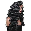Brazylijska luźna peruka głębokiej fali Curly 360 koronkowa peruka czołowa wstępnie wysponana Remy 13x6 koronkowe przednie ludzkie włosy peruki dla czarnych kobiet 20201701202