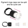 Inkten 100 stcs tattoo vinger ringstijl spons inkt cup semipermanent pigment cap make -up pmu microblading tattoo acceesories