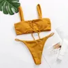 Swimwear de mujeres 1 conjunto de baño Toque suave All Match Fabric Solid Solid Dos piezas Bodysuit de verano Suministros de verano