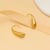 Boucles d'oreilles cerceaux minimalistes petites gouttes d'eau en métal forme de haute qualité 316L Bijoux d'oreille en acier inoxydable quotidien