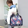 Bolsa 2024 Moda Mulheres Bandeira Big Size Tote Ladies Printing Casual Flor Nylon ombro Mensageiro da praia Bolsa feminina