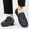 Zapatos casuales de cuero real de cuero de cuero mocasines de cocodrilo transpirable Slip-On Flats Comfort Man Footwear Fashion Mocasins