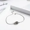 STRANDS NATUREL STONE BALL CHARM 925 STERLING SILP BOX BOX BRACELETS POUR FEMMES SIMPLE MINIMALISME multi-couleurs Bracelet en cristal réel