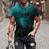 TE-shirt de créateur de mode pour les hommes Casual 3D Imprimé HARAJUKU Personnalité Round Cou Short à manches courtes