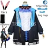 Anime kostuums game arnights amiya cosplay komen vrouwelijke jaspak amiya volledige set met oren voor hallown anime cosplay strip conic con y240422