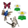 Toys Automatic Electric Rotation Cat Toy Colorful Birdfly Bird Animal Forme Plastic Funny Pet Dog Interactive Toys Pet Supplies