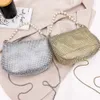 Kristall Umhängetasche Strass Pearl Griff Handtasche große Kapazität Abendkupplung Unterarm Bag Shop -Bag x8u6#