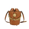 New Bucket Leisure Fashion Korean Edition Solid Color Handheld Women's Day Packs Chain One Shoulder Crossbody Bag Tide