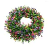 Decorative Flowers Cottage Spring Living Room Wall Eucalyptus Greenery Plastic Fireplace Flower Wreath Statement