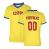 Yellow Men Football Jersey Custom Soccer Tshirts Mesh Sportwear Team Game Plus Size Clothing Cool QuickDrying Training Wear 240416