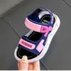 Sandálias moda infantil sapatos de bebê menino menino sola sola não deslizamento meninos meninas sandálias infantil sapatos de crianças praia de verão 2-10 anos 240419