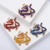 Broches dmari femmes broche chinois vintage dragon badge en émail épingle de luxe accessoires de bijoux pour les cadeaux de l'année de vêtements