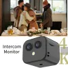 Kameras Mini WiFi IP -Kamera 4K Remote Smart Home Weitwinkel Tragbarer Sportkamera Nachtsicht Twoway Intercom Überwachung Monitor