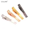 Klipler Collare Tie Clip Erkekler için Kolay Basit Tasarım Altın/Gül Altın/Siyah Renk Tie Clips 4 Renkli Erkek Mücevher TC147