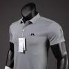 2024 Polos da uomo Summer Golf Shirts Men Casual Polo Shirts Short Short Summer traspirante veloce J Lindeberg Golf Wear Sports Thirt